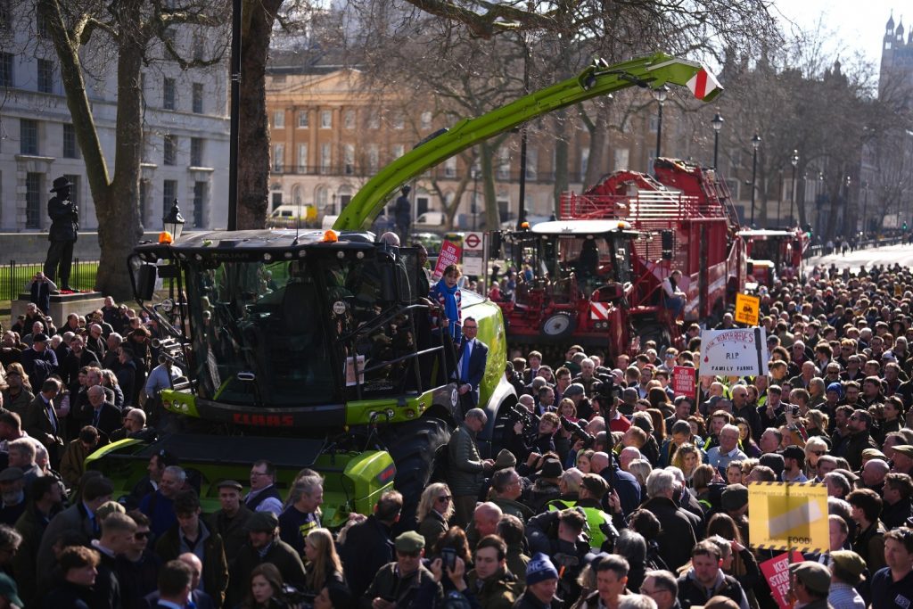 Farmers march on Parliament in Pancake Day protest against inheritance tax