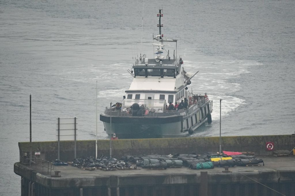 More migrants brought ashore at Dover after crossing the Channel