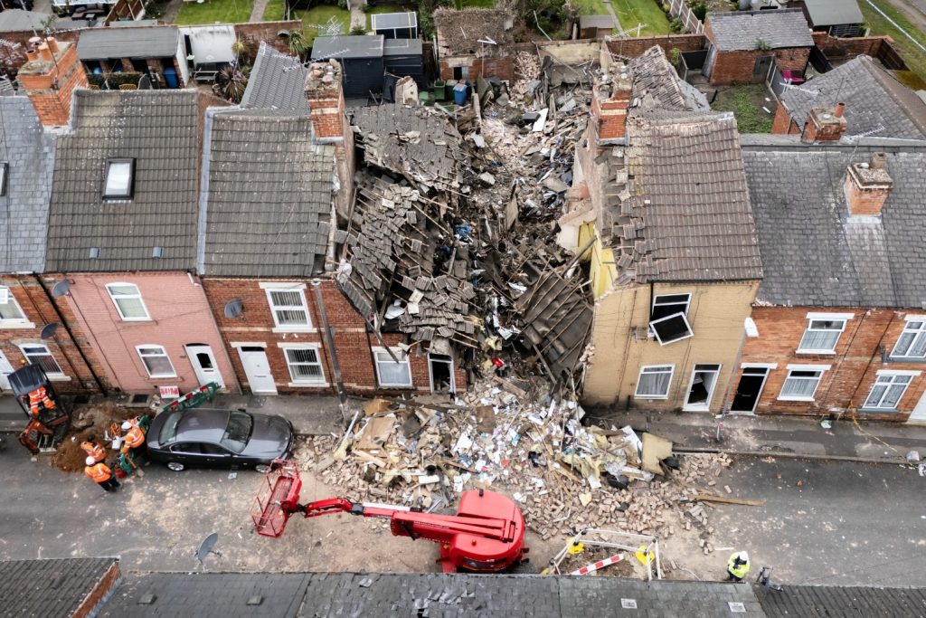 A man has died following a gas explosion inside a Nottinghamshire home