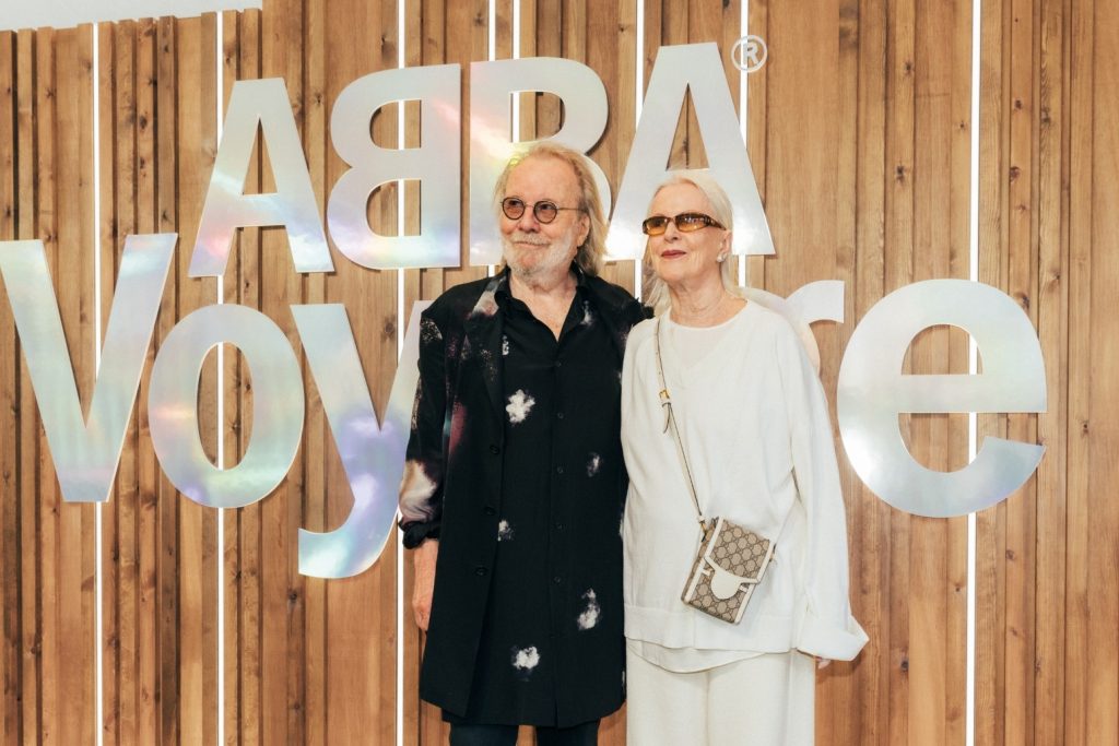 Benny Andersson and Anni Frid Lyngstad reunite for third Abba Voyage anniversary