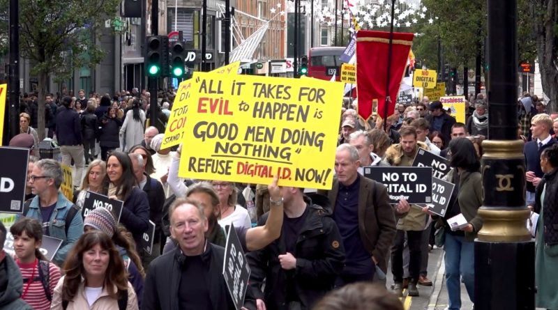 Thousands March Against Digital ID Plans