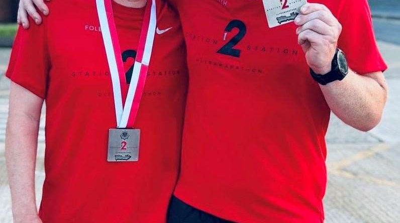 Newbury firefighter given award for running to all Berkshire’s fire stations in one day